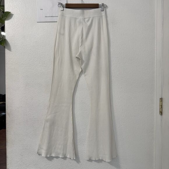 Nike Sportswear Womens High Waisted Ribbed Pants Small‎ Flared Minimalist - Picture 3 of 5